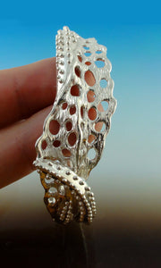 Starfish and Fan Coral Cuff Bracelet, Tentacle Cuff Bracelet, Ocean Jewelry, Ocean Inspired Jewelry