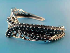 Starfish and Fan Coral Cuff Bracelet, Tentacle Cuff Bracelet, Ocean Jewelry, Ocean Inspired Jewelry