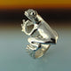 Peanut...Sterling Silver Tree Frog Ring, Frog Ring, Treefrog Ring, Tree Frog Ring, Silver Tree Frog Ring