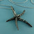 Sterling Silver Fusion Starfish and Sea Fan Coral Pendants, Great Sea Life Beach Jewelry