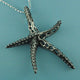 Sterling Silver Fusion Starfish and Sea Fan Coral Pendants, Great Sea Life Beach Jewelry