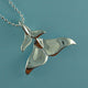 Mother & Child Whale Tail Pendant Set, Silver Beach Pendant, Baby Whale Tail Pendant, Whale Tail Jewelry, Whale Pendant, Beach Jewelry