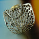 Sea Life Sea Fan Coral Cuff Bracelet, Gold Starfish Handmade Cuff, Sterling Silver Cuff, Starfish and Coral Cuff, Silver and Gold Cuff