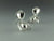 Lady Slipper Orchid Post Earrings, Silver Orchid Earrings, Paphiopedilum, Lady Slipper Earrings