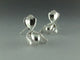 Lady Slipper Orchid Post Earrings, Silver Orchid Earrings, Paphiopedilum, Lady Slipper Earrings