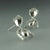 Lady Slipper Orchid Post Earrings, Silver Orchid Earrings, Paphiopedilum, Lady Slipper Earrings