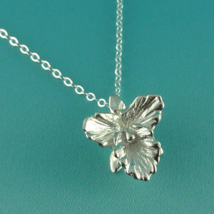 Cattleya Necklace, Silver Flower Necklace, Silver Orchid Necklace, Silver Necklace, Cattleya Orchid, Wedding Bridesmaid Gifts