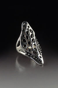 Fusion Starfish and Coral Saddle Ring, Starfish and Sea Fan Coral Ring
