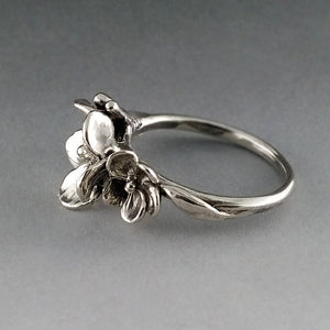 Sterling Silver Flower Ring, Just a Pretty Flower Ring, Floral Ring, Forget Me Not Ring