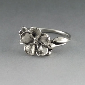 Sterling Silver Flower Ring, Just a Pretty Flower Ring, Floral Ring, Forget Me Not Ring