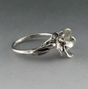 Sterling Silver Flower Ring, Just a Pretty Flower Ring, Floral Ring, Forget Me Not Ring