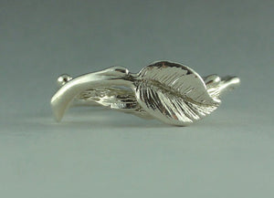Leaf and Twig Promise Ring, Sterling Silver Leaf and Twig Ring, Tree Branch Ring, Leaf Ring, Twig Ring, Branch Band, Nature Inspired Ring