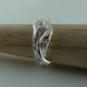 14k Gold or Sterling Silver, Leaf and Twig Wedding Set, Sterling Silver Leaf and Twig Rings, Tree Branch Ring, Leaf Ring, Twig Wedding Rings