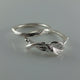 14k Gold or Sterling Silver, Leaf and Twig Wedding Set, Sterling Silver Leaf and Twig Rings, Tree Branch Ring, Leaf Ring, Twig Wedding Rings