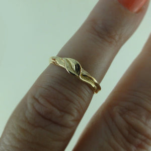 Leaf and Twigs Wedding Band, Twig Wedding Band in White, Yellow, Rose Gold,14k, Leaf Ring, Twig Wedding Band, Engagement Ring