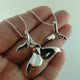 Mother & Child Whale Tail Pendant Set, Silver Beach Pendant, Baby Whale Tail Pendant, Whale Tail Jewelry, Whale Pendant, Beach Jewelry