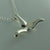 Small Sterling Silver Whale Tail Necklace, Silver Beach Pendant, Sea Life Jewelry, Whale Tail Jewelry, Whale Pendant, Beach Jewelry