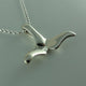 Small Sterling Silver Whale Tail Necklace, Silver Beach Pendant, Sea Life Jewelry, Whale Tail Jewelry, Whale Pendant, Beach Jewelry