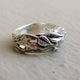 Twig and Leaf Engagement, Wedding Band, Raw Rough Uncut Diamond, One of a kind hand sculpted Twig Wedding Band by Dawn Vertrees