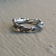 Hand Sculpted Leaf Twig and Vine Eternity Ring, Branch promise Ring with Leaves and Vines by Dawn Vertrees