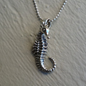 Sterling Silver Seahorse Pendant, Sterling Silver Ocean Inspired Seahorse Pendant, Hand Sculpted by me, Dawn Vertrees