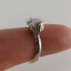 White Gold Raw Diamond Engagement Ring, Made to Order Wedding Ring, Uncut Rough Diamond Forever Ring, Promise Ring by Dawn Vertrees Jewelry