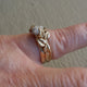 Twig & Leaf Engagement Ring, 14K Yellow Gold Raw Uncut White or Black Diamond Bridal Set, Twig Ring Guard or Solitaire Wrap by Dawn Vertrees