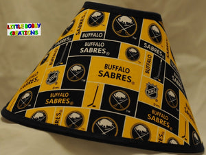 Buffalo Sabers NHL Hockey Fabric Lamp Shade (All Handmade After Order is Placed)  (10 Sizes to Choose From)