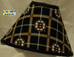 Boston Bruins NHL Hockey Fabric Lamp Shade (All Handmade After Order is Placed)  (10 Sizes to Choose From)