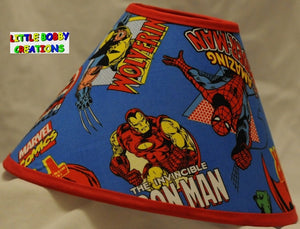 Super Heros Marvel Comics Spiderman Hulk Wolverine Lamp Shade