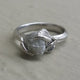 Leaf & Twig Engagement Ring, Rough Uncut Diamond Solitaire, Hand sculpted 14k White Gold, Optional Band, Wedding Ring, Diamond Ring by Dawn
