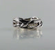 Sterling Silver Leaf & Twig Wedding Ring, Tree Branch Ring, Twig and Leaf Ring, Twig Wedding Band Hand Made by Dawn Vertrees