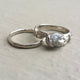 Twig Engagement Ring, Raw Uncut Diamond Bridal Set, 14k Gold Wedding Ring, Wedding, Stacking Ring with Rough Diamond Ring by Dawn Vertrees