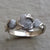 Raw Diamond Engagement Ring - 14K White Gold and Rough Diamond Wedding Ring, Promise Ring by Dawn Vertrees