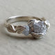 Raw Diamond Engagement Ring - 14K White Gold and Rough Diamond Wedding Ring, Promise Ring by Dawn Vertrees