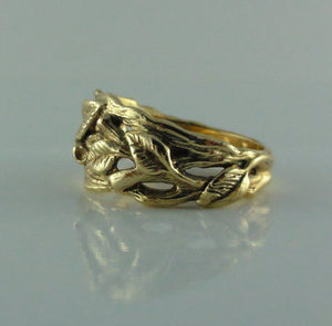 Leaf Engagement Ring, Leaf and Twig Wedding Band, Branch Leaf Ring, Organic Wedding Band, Leaf Wedding Band, Twig Wedding Band