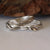 Leaf and Twigs Engagement Wedding Set, Twig Stacking Wedding Band with Leaves in Sterling Silver hand sculpted by Dawn Vertrees
