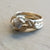 Twig & Leaf Engagement Ring, 14K Yellow Gold Raw Uncut White or Black Diamond Bridal Set, Twig Ring Guard or Solitaire Wrap by Dawn Vertrees