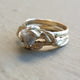 Twig & Leaf Engagement Ring, 14K Yellow Gold Raw Uncut White or Black Diamond Bridal Set, Twig Ring Guard or Solitaire Wrap by Dawn Vertrees