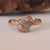 Raw Diamond Leaf Engagement Ring, 14k Rose Gold Raw Uncut Engagement Ring, Cruelty Free, Hand sculpted by Dawn Vertrees