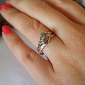Branch Wedding Band, 14k, 18k Gold Wedding Band, Twig Wedding Band, Hand Sculpted Gold Wedding Ring by Dawn Vertrees