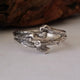 Hand Sculpted Sterling Silver Mens Wedding Band, Twig Engagement Band, Silver Mens Ring by Dawn Vertrees Jewelry