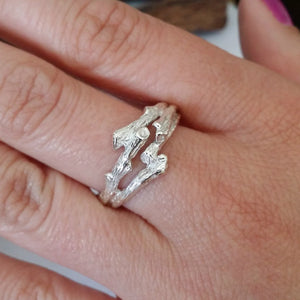 Mens Wedding Band, Twig Engagement Ring, Available in Yellow, White, Rose, Green Gold, Hand sculpted by Dawn Vertrees