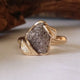 14k Yellow Gold Raw Black Diamond Engagement Ring, Gifts for Her by Dawn Vertrees - Available Now!