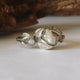18K White Gold Raw Three Diamond Engagement Ring, Bridal Ring, Promise Ring, Anniversary Ring, Wedding Band by Dawn Vertrees Jewelry