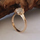 Twig Engagement Ring, Raw Uncut Rough Diamond Engagement Ring, Made to Order Leaf Engagement Ring or Promise Ring in Gold by Dawn Vertrees