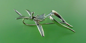 Ghost Orchid Pendant, Sterling Silver Ghost Orchid Pendant, Silver Orchid, Orchid Jewelry, Nature Jewelry