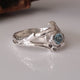 Twig Style Solitaire Ring, Blue Aquamarine Wedding Ring, Beautiful Alternative Wedding Ring, Branch, Nature, Tree Style by Dawn Vertrees