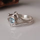 Twig Style Solitaire Ring, Blue Aquamarine Wedding Ring, Beautiful Alternative Wedding Ring, Branch, Nature, Tree Style by Dawn Vertrees