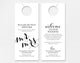 Wedding Door Hanger, Please Do Not Disturb Door Hanger, Door Hanger Printable, Wedding Favor, Wedding Printable, Instant Download #BPB133_11